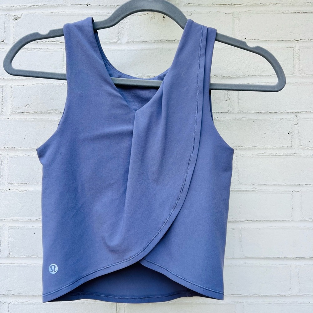 lululemon Women's Nulu Twist-Back Yoga Tank Top, Dusky Lavendar, Sz 2, like new